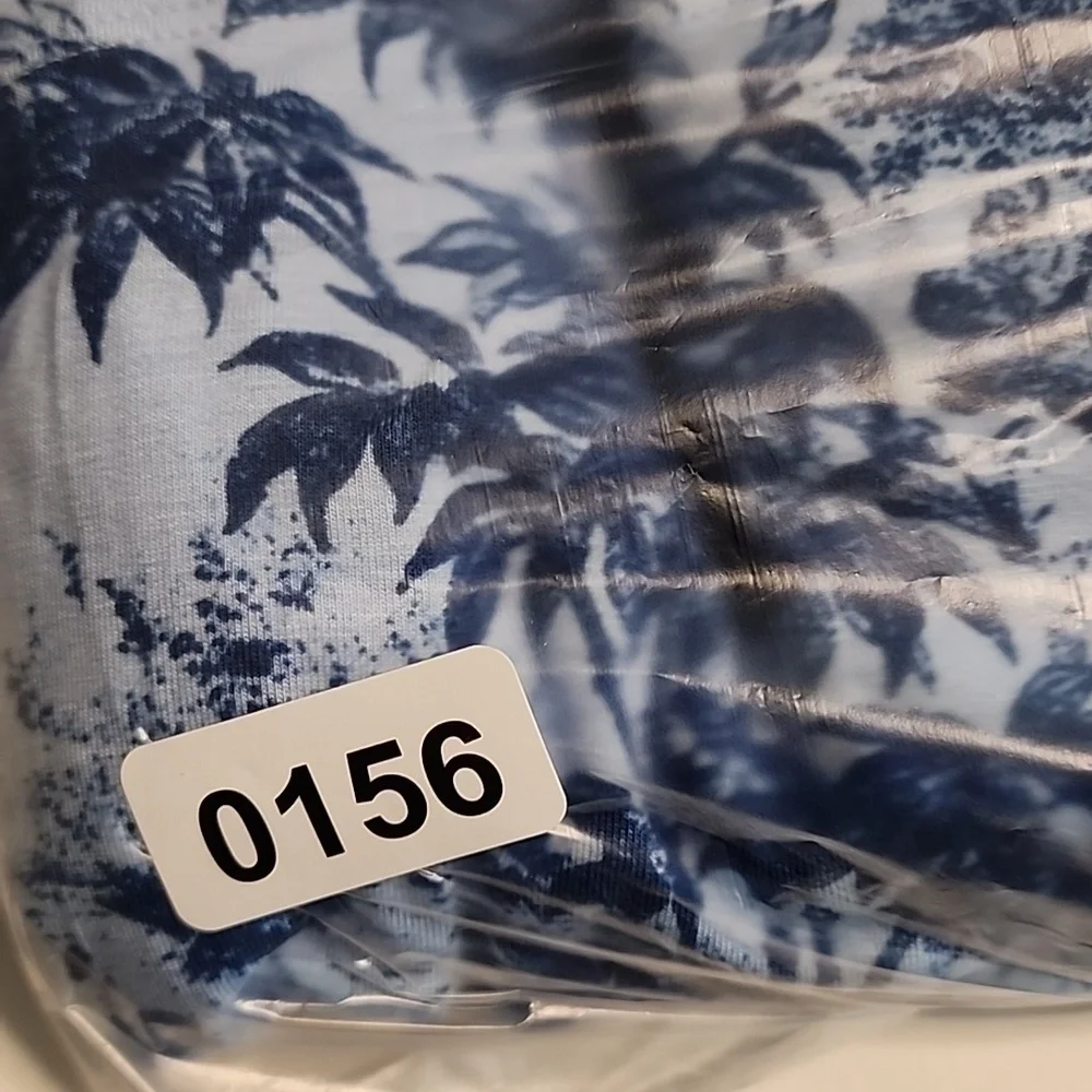 Jason Wu blue floral dress sz L women long sleeve stretchy - Picture 11 of 11